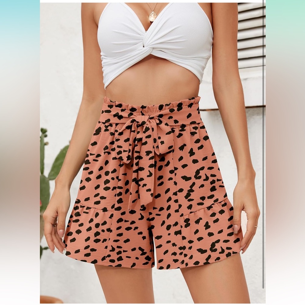 High-Waist Shorts - Pink